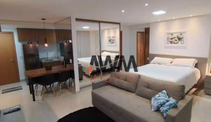Apartamento com 1 quarto mobiliado à venda, 42 m² por R$ 475.000 - Setor Oeste - Goiânia/GO