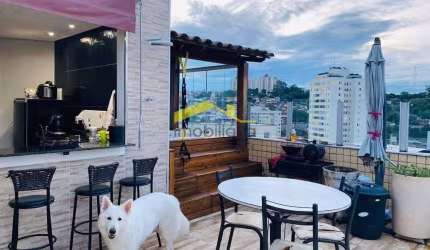 Cobertura duplex com jacuzzi e área gourmet no Salgado Filho