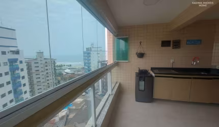 Apartamento de 2 quartos sendo 1 suite, com vista mar, na Ocian em Praia Grande