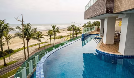 Apartamento 2 Dorms Prédio Fte Mar Piscina Borda Infinita Jd Real Praia Grande
