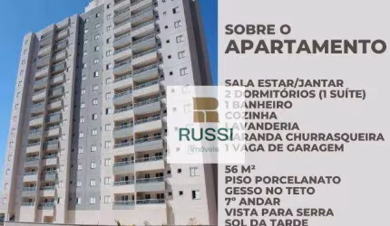 Apartamento 2 dormitórios 1 suíte e varanda gourmet  no Urbanova