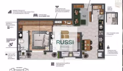 Apartamento com 2 dormitórios, 68 m² - venda por R$ 790.000,00 ou aluguel por R$ 4.509,00/mês - Jardim Satélite - São José dos Campos/SP