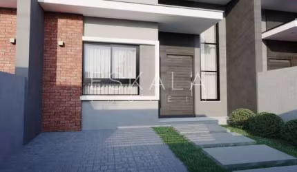 Casa geminada com 1 suíte + 2 quartos +1 vaga de garagem, Bananal do Sul - Guaramirim