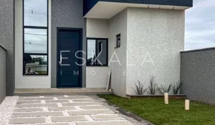 Casa Geminada com 01 Suíte + 02 Quarto + 02 Vagas de Garagem, Escolinha, guaramirim