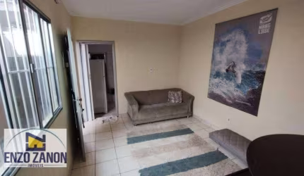 Casa térrea com 2 dormitórios, sendo que um dormitório tipo suíte tem acesso por escada, demais cômodos sem escada. quintal lateral