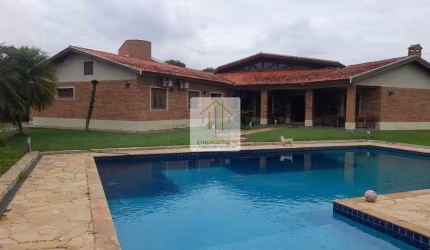 Chácara de luxo em condomínio: 7 quartos, 4 suítes, 3 salas, 6 banheiros, 2 vagas - Indaiatuba-SP, Vale das Laranjeiras (450 m²)
