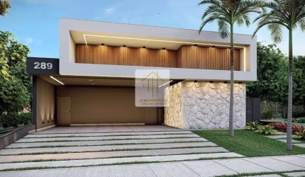 Casa de alto padrão em condomínio no Jardim Santa Rita, Indaiatuba-SP: 4 quartos, 4 suítes, 1 sala, 5 banheiros, 3 vagas, 266,70m².