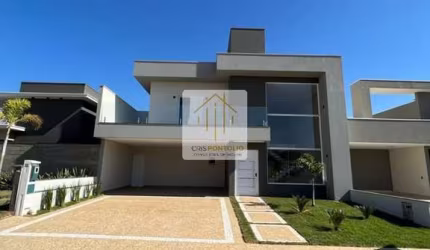 Luxuosa Casa em Condomínio à Venda em Indaiatuba-SP, Jardim Residencial Dona Maria José  3 Suítes, 2 Salas, 6 Banheiros, 4 Vagas - 284m²