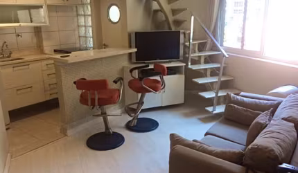 Aluga-se Apartamento duplex com 01 dorm. na Vila Nova Conceição com vaga e lazer
