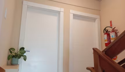 Cobertura dividida em dois.