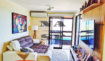 Apartamento mobiliado excelente vista mar. Três dormitórios, uma suíte, à venda no bairro Massaguaç