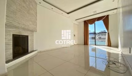 Apartamento para locação e venda com 2 dormitórios, sala com lareira, churrasque