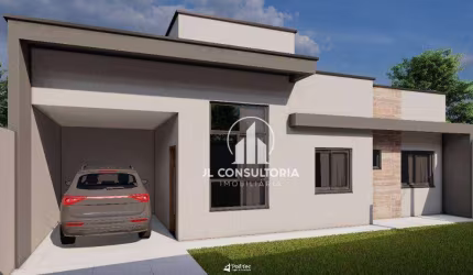 Casa com três quartos/suíte, ótimo padrão de acabamento em Araucária