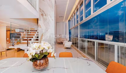 Condomínio Horizonte JK Avenida Presidente Juscelino Kubitschek, 1545. Apartamento à venda, duplex mobiliado e decorado por Lethicia Panossian, 172m², 2 suítes e 2 vagas no Condomínio Edificio Horizon