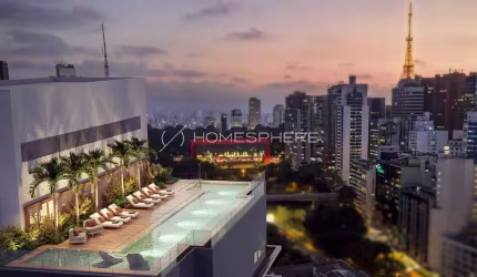 Mitre Haus Jardins Rua Itapeva, 342. Apartamento de Luxo à Venda no Haus Mitre Jardins, 132m², 3 suítes, 2 vagas e lazer no rooftoop. Entrega nov/24