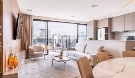 Condomínio VN Millennium Faria Lima Rua Chilon 184. Apartamento à venda Vila Olímpia, 2 quartos, sendo 2 suítes, 115m², duplex mobiliado e decorado, varanda, 2 vagas e lazer no Vitacon Condomínio Vn M
