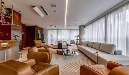 Condomínio Agia Faria Lima R. Chipre, 70. Apartamento à venda em Itaim Bibi, 3 quartos, sendo 3 suítes, mobiliado e decorado, 231 m², 4 vagas e lazer. Arquiplan Agia Faria Lima Rocontec