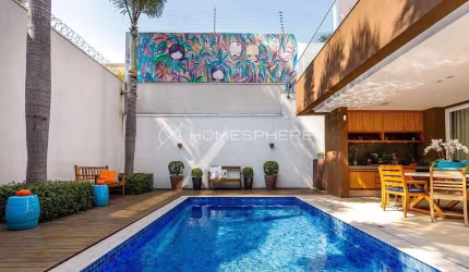Jardim Paulista Rua Henrique Martins. Casa à venda Jardim Paulista, 3 quartos, sendo 3 suítes, 495m², Projeto Dado Castello Branco, paisagismo por Maria João d'Orey, piscina, área gourmet, rooftop e 3