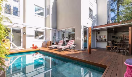 Villa Fiume Rosso Rua Job Lane, 590. Casa de condomínio à venda, 550 m², 4 suítes, piscina, área gourmet no rooftop e 5 vagas no condomínio Villa Fiume Rosso Jardim Petrópolis