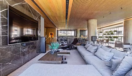 Condomínio Geometria Itaim R. Elvira Ferraz, 75. Apartamento à venda Edificio Geometria Itaim, 322 m², 3 suítes, reformado e decorado, 5 vagas, lazer e segurança no Benx Geometria Itaim
