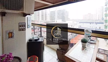 Apartamento com 3 dormitórios à venda, 120 m² por R$ 585.000,00 - Tupi - Praia Grande/SP
