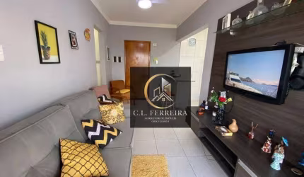 Apartamento mobiliado com 1 dormitório à venda, 45 m² por R$ 330.000 - Vila Caiçara - Praia Grande/SP