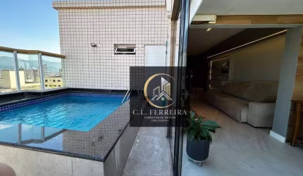 Cobertura com 3 dormitórios à venda, 218 m² por R$ 1.300.000,00 - Tupi - Praia Grande/SP