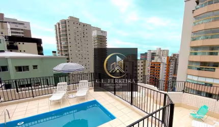 Cobertura com 3 piscina à venda, 208 m² por R$ 1.150.000 - Aviação - Praia Grande/SP