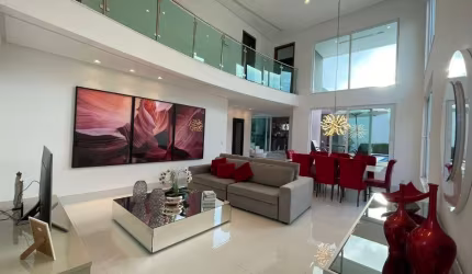 Excelente casa à venda com quatro quartos, área privativa 302m²,  dois pavimentos, Alphaville Litoral Norte 1, Abrantes, Camaçari - Ba