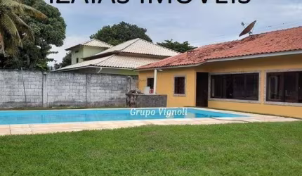 COD 339: CASA COM PISCINA E QUINTAL - SAQUAREMA.