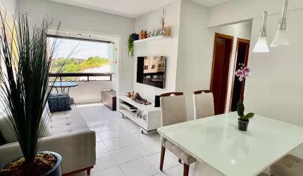 EXCELENTE APTO IMBUI, 2/4 COM DEPENDÊNCIA REVERTIDO PARA 3/4.NASCENTE  COM INFRA E UMA VAGA 