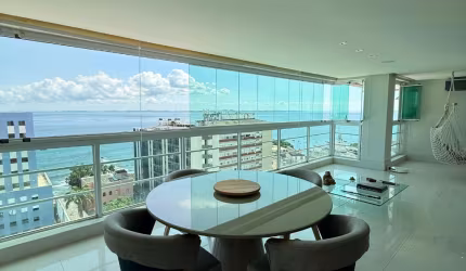 APARTAMENTO PARA VENDA NO BARRA PORTO CONDOMÍNIO CLUBE 4/4  REVERTIDO PARA DUAS SUITES  VISTA MAR 