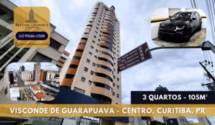 Apartamento de 3 quartos e 105m² na Visconde de Guarapuava