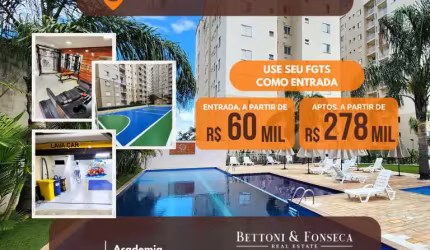 Apartamento de 2 quartos, Condomínio Clube - Village Paraná