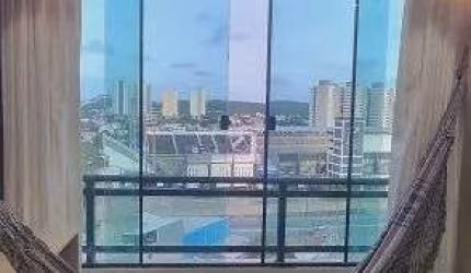 Lindo apartamento em Ponta Negra com 67m2 com sala estendida