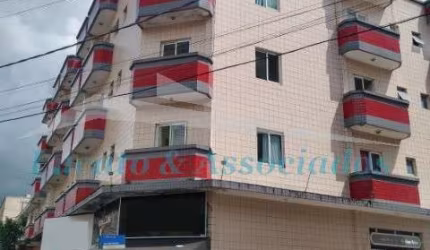 Apartamento para locação na Ocian em Praia Grande, sendo dormitório, sala, cozinha americana, banheiro e área de serviço, com 01 vaga de garagem