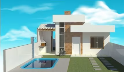 DR linda casa estilo moderno com pé direito alto - Unamar - Cabo Frio/RJ