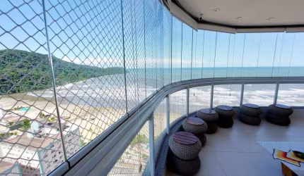 Apartamento à Venda em Praia Grande, 4 dormitórios, Vista Mar, Forte - R$ 3,3Mi