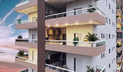 Apartamento à Venda em Praia Grande, 2 dormitórios, Imperador - R$636mil