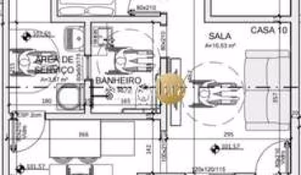 Casa em construção localizada no bairro Camargos /Ibitité