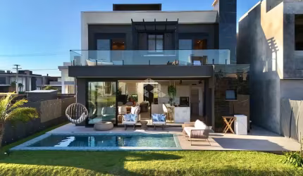 Casa alto padrão condomínio Sunset em Xangri-Lá 04 suítes, 02 vagas