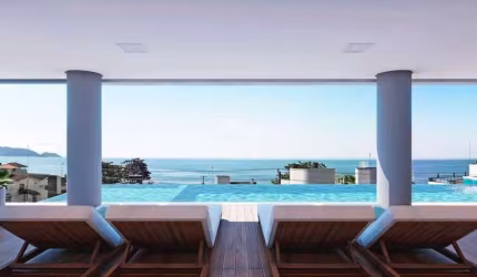 apartamento com duas suites e vista mar em Bombas SC