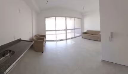 Apartamento tipo Studio de 40m², com 01 banheiro, varanda e 01 vaga de garagem.