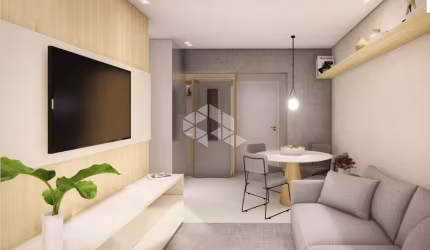 Apartamento de 01 dormitório com sacada e churrasqueira na planta  à venda em Camobi Santa Maria