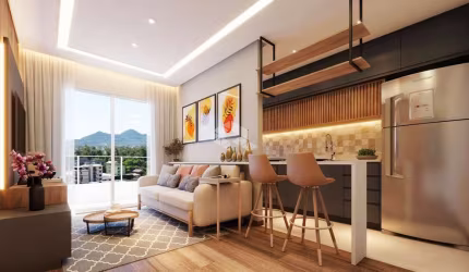 Apartamento de 02 dormitórios com suíte à venda na planta do bairro Camobi, perto da UFSM em Santa Maria.