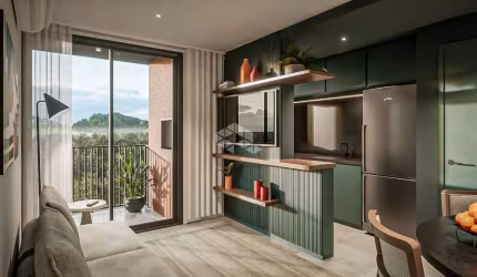 Apartamento 01 dormitório com sacada  à venda na planta no bairro Camonbi em Santa Maria