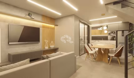 Casa em construção com 03 quartos e 01 suíte  no Terras de Santorini em Santa Maria