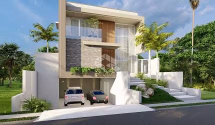 Casa em Construção A Venda em Condomínio Fechado Real Park Santa Maria, 4 Dormitórios 1 suíte, garagem para 2 carros, pé direito duplo