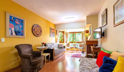 Apartamento de 1 dormitório em Gramado perto do centro da cidade.
