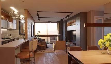 Apartamento de 2 dormitórios sendo 2 suítes, localizado no Residencial Vista do Vale em Gramado.